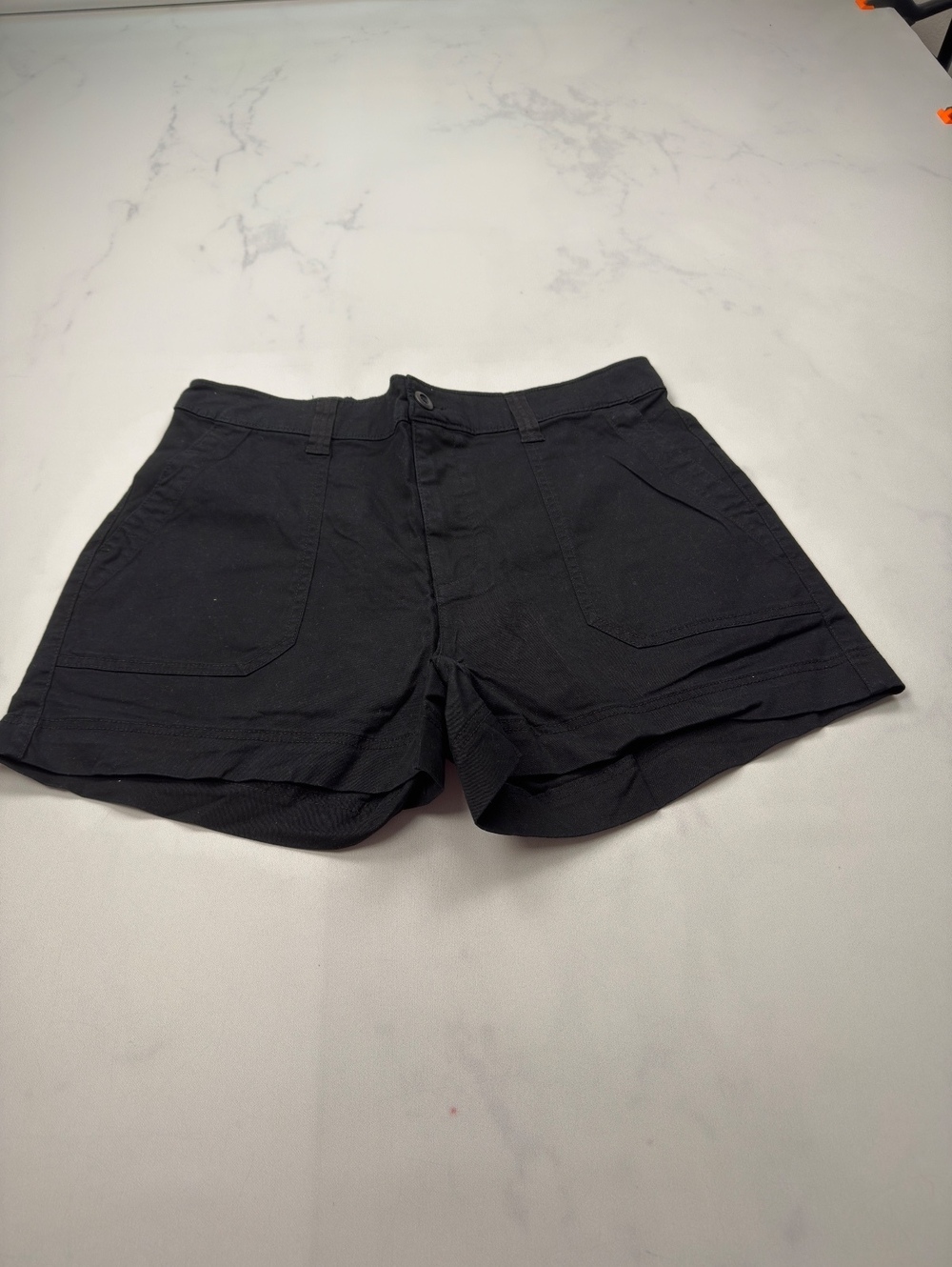 Old Navy OG Chino Black Shorts 2000s Minimalist Straight Leg - Womens L